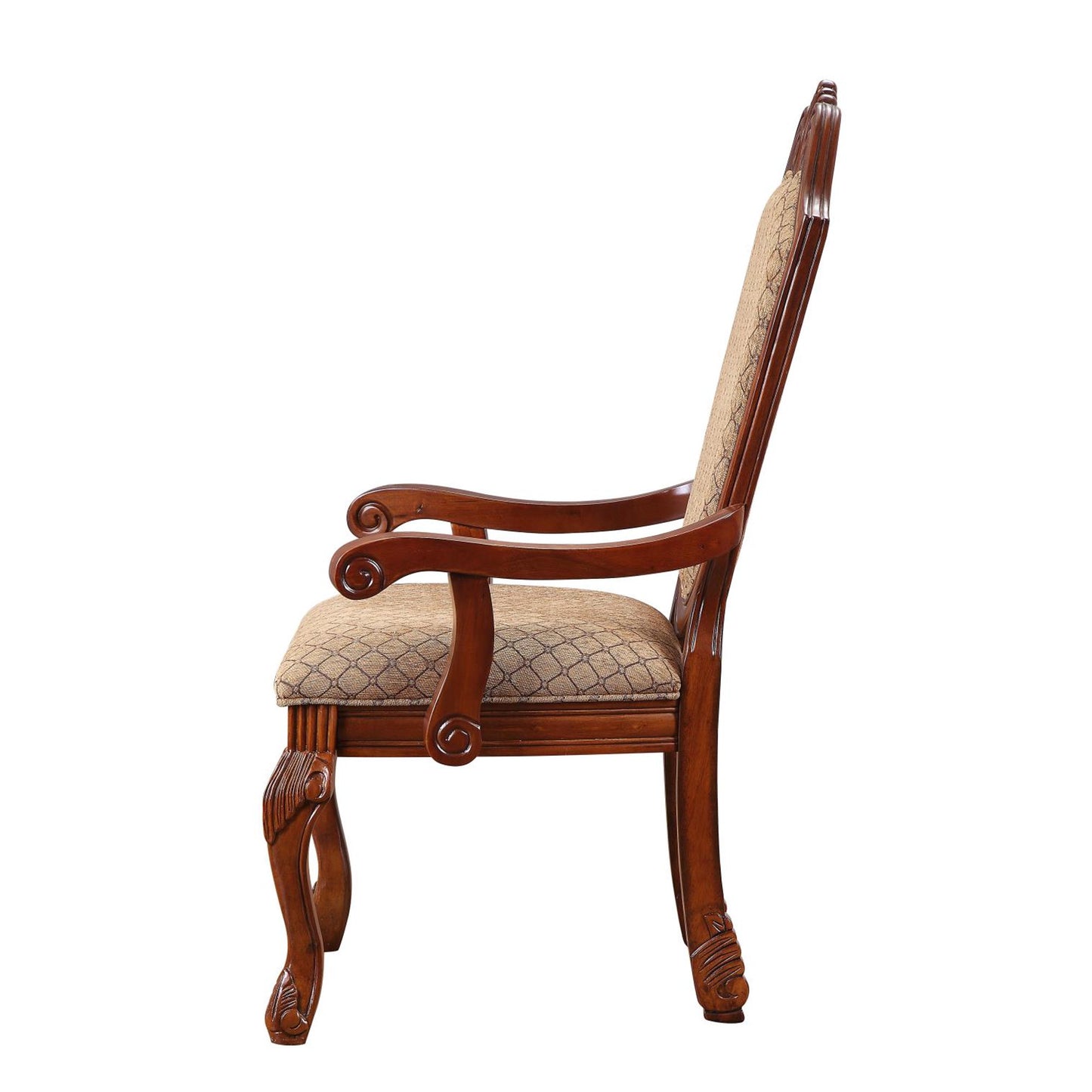ACME Chateau De Ville 8-Piece Dining Set Include 1 Dining Extension Table, 4 Side Chairs, 2 Arm Chairs and 1 Buffet & Hutch