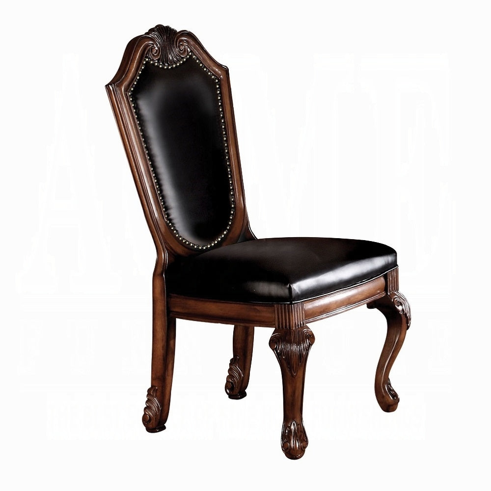 ACME Chateau De Ville 8-Piece Dining Set Include 1 Dining Extension Table, 4 Side Chairs, 2 Arm Chairs and 1 Buffet & Hutch