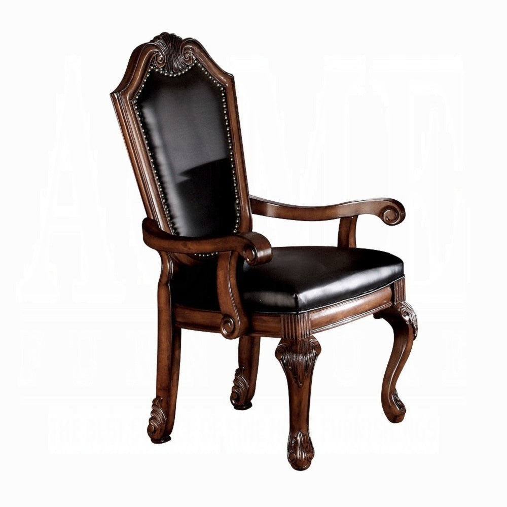ACME Chateau De Ville 8-Piece Dining Set Include 1 Dining Extension Table, 4 Side Chairs, 2 Arm Chairs and 1 Buffet & Hutch