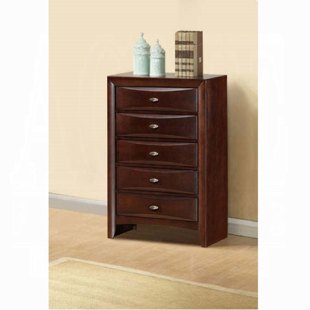 ACME Ireland Collection 5-Piece Bedroom Set, Bed Frame, Chest, Dresser, Nightstand and Mirror