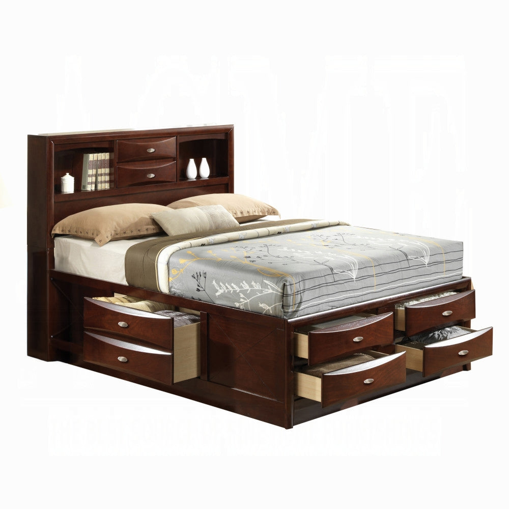 ACME Ireland Collection 5-Piece Bedroom Set, Bed Frame, Chest, Dresser, Nightstand and Mirror