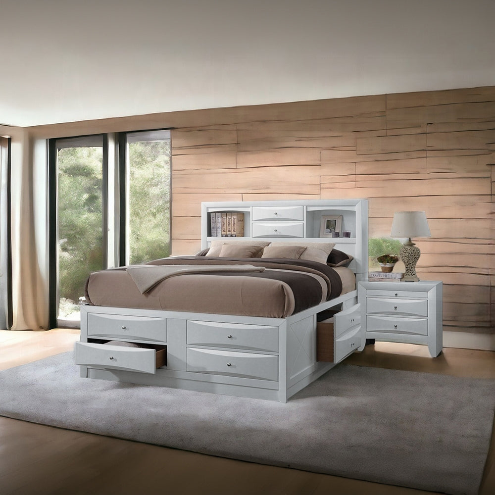ACME Ireland Collection 5-Piece Bedroom Set, Bed Frame, Chest, Dresser, Nightstand and Mirror