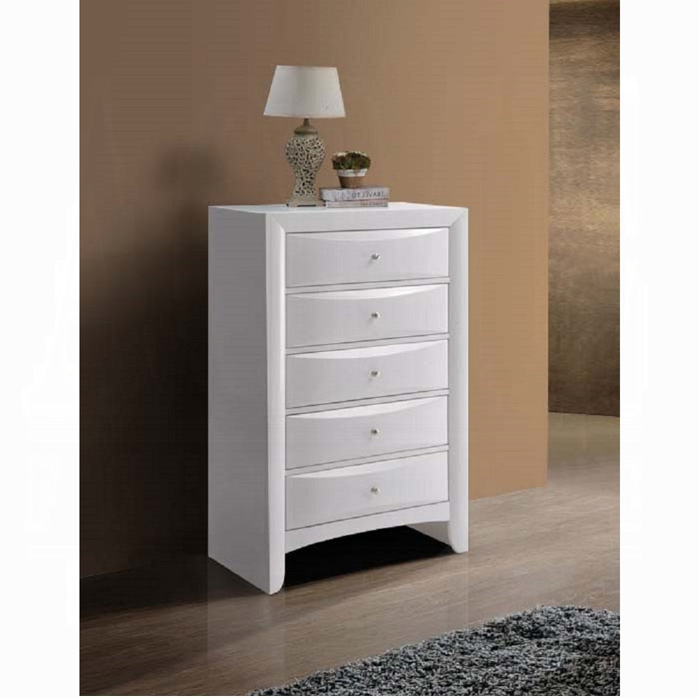 ACME Ireland Collection 5-Piece Bedroom Set, Bed Frame, Chest, Dresser, Nightstand and Mirror