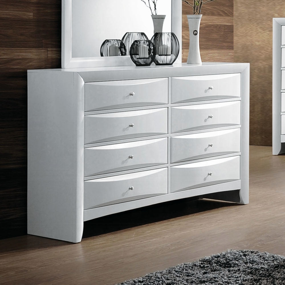 ACME Ireland Collection 5-Piece Bedroom Set, Bed Frame, Chest, Dresser, Nightstand and Mirror