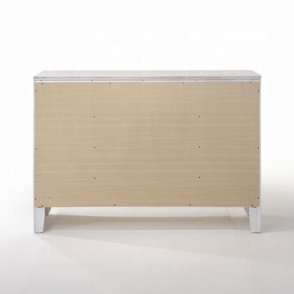 ACME Ireland Collection 5-Piece Bedroom Set, Bed Frame, Chest, Dresser, Nightstand and Mirror