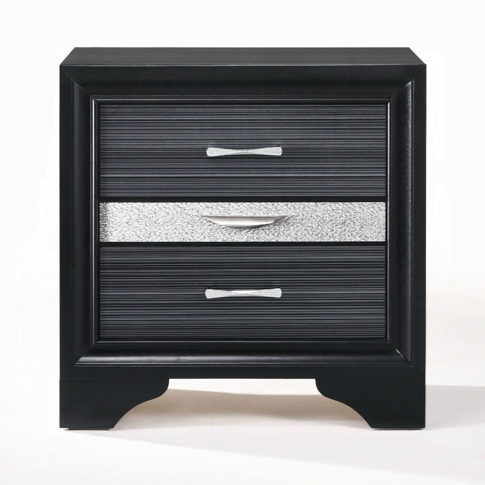 ACME Naima Collection 5-Piece Wooden Bedroom Set Bed Frame, Dresser, Chest, Nightstand and Mirror, Box Spring Not Required