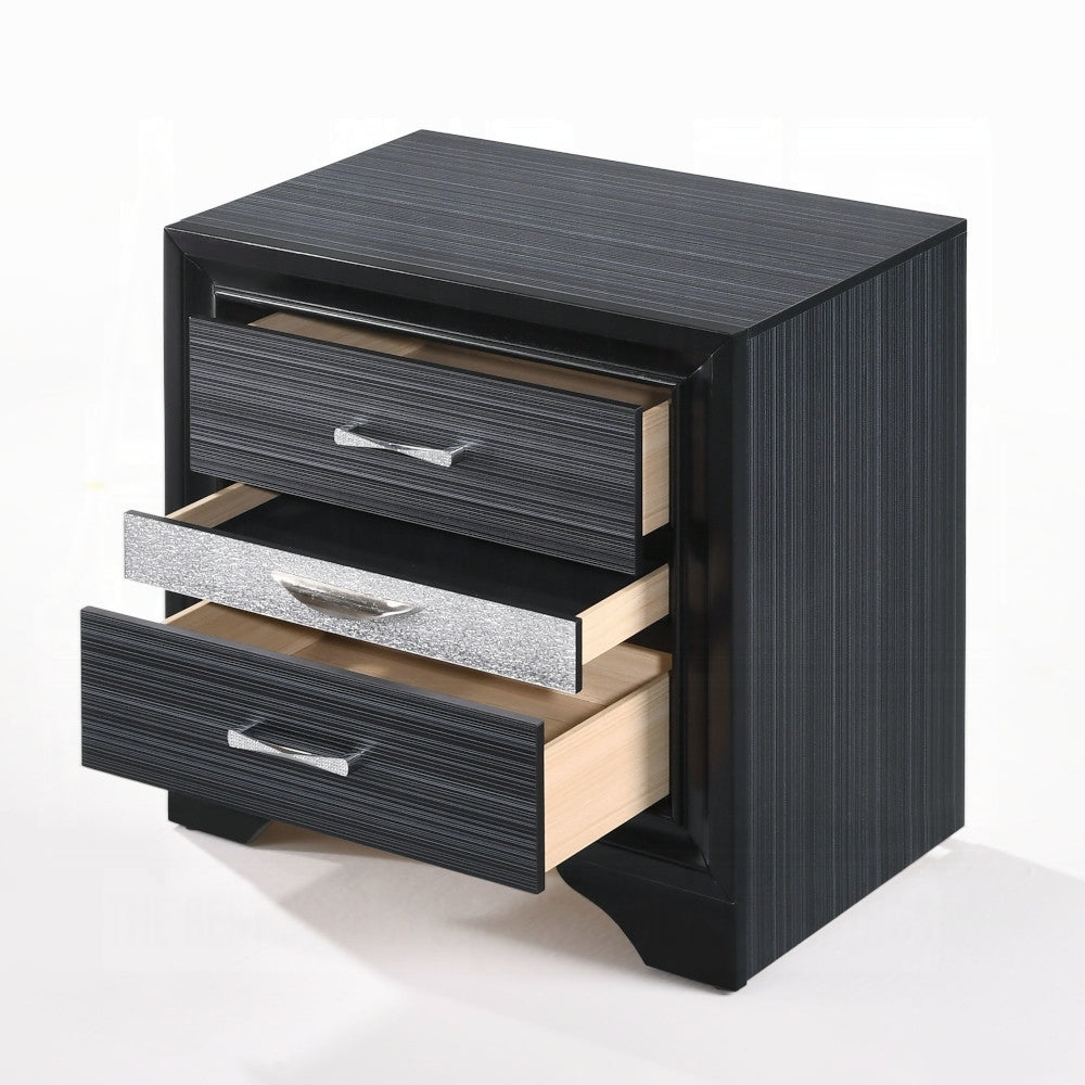 ACME Naima Collection 5-Piece Wooden Bedroom Set Bed Frame, Dresser, Chest, Nightstand and Mirror, Box Spring Not Required