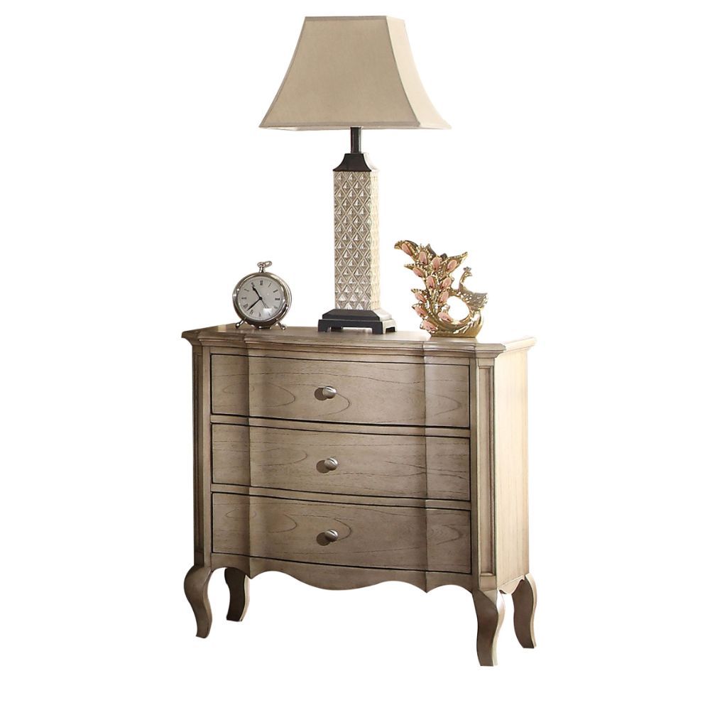 ACME Chelmsford 6-Piece Contemporary Solid Wood Bedroom Set Includes Panel Bed, Assembled Dresser, Assembled Chest, 2xAssembled Nightstand and Mirror, Box Spring Required