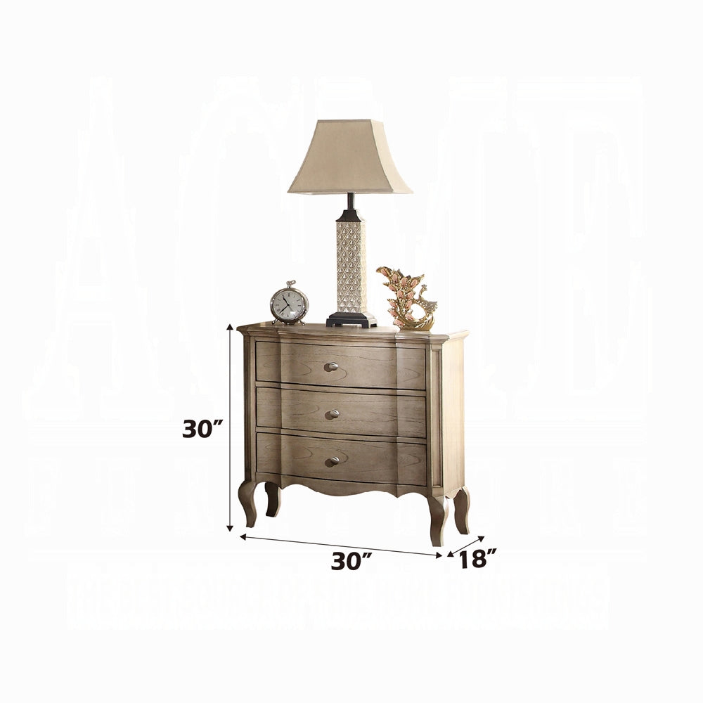 ACME Chelmsford 6-Piece Contemporary Solid Wood Bedroom Set Includes Panel Bed, Assembled Dresser, Assembled Chest, 2xAssembled Nightstand and Mirror, Box Spring Required