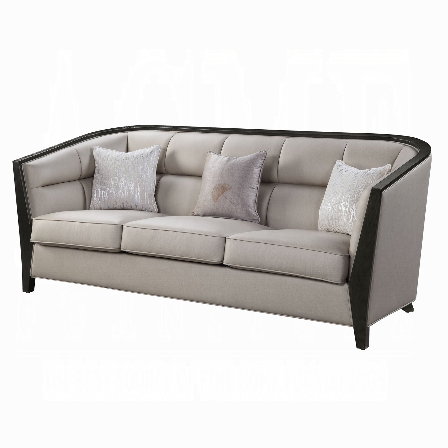 ACME Zemocryss Colletion 4-Piece Living Room Set Include Sofa, Loveseat, Chair and Coffee Table, Beige Fabric