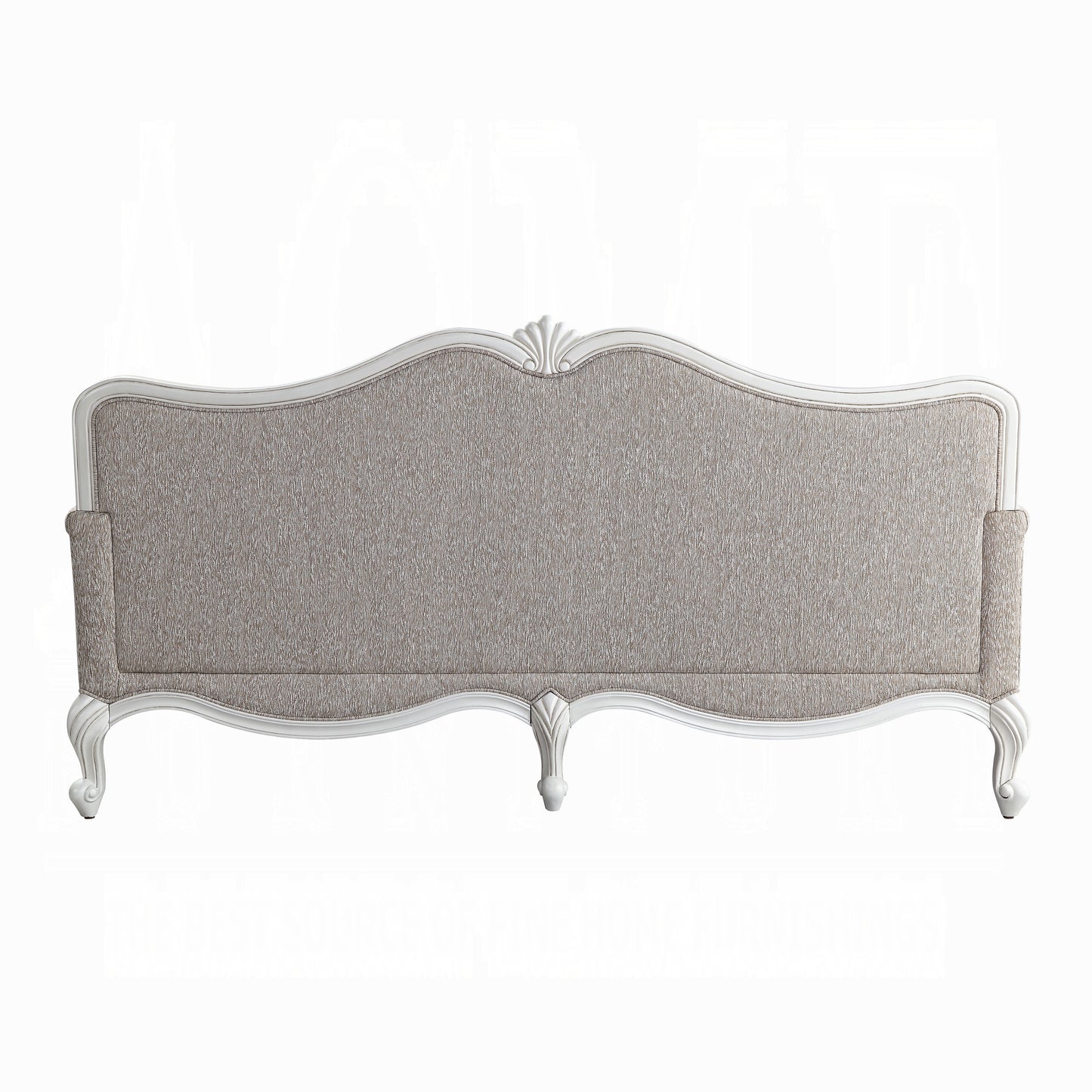 ACME Ciddrenar Collection 3-Piece Living Room Set Include Sofa, Loveseat and Chair, Fabric & White Finish