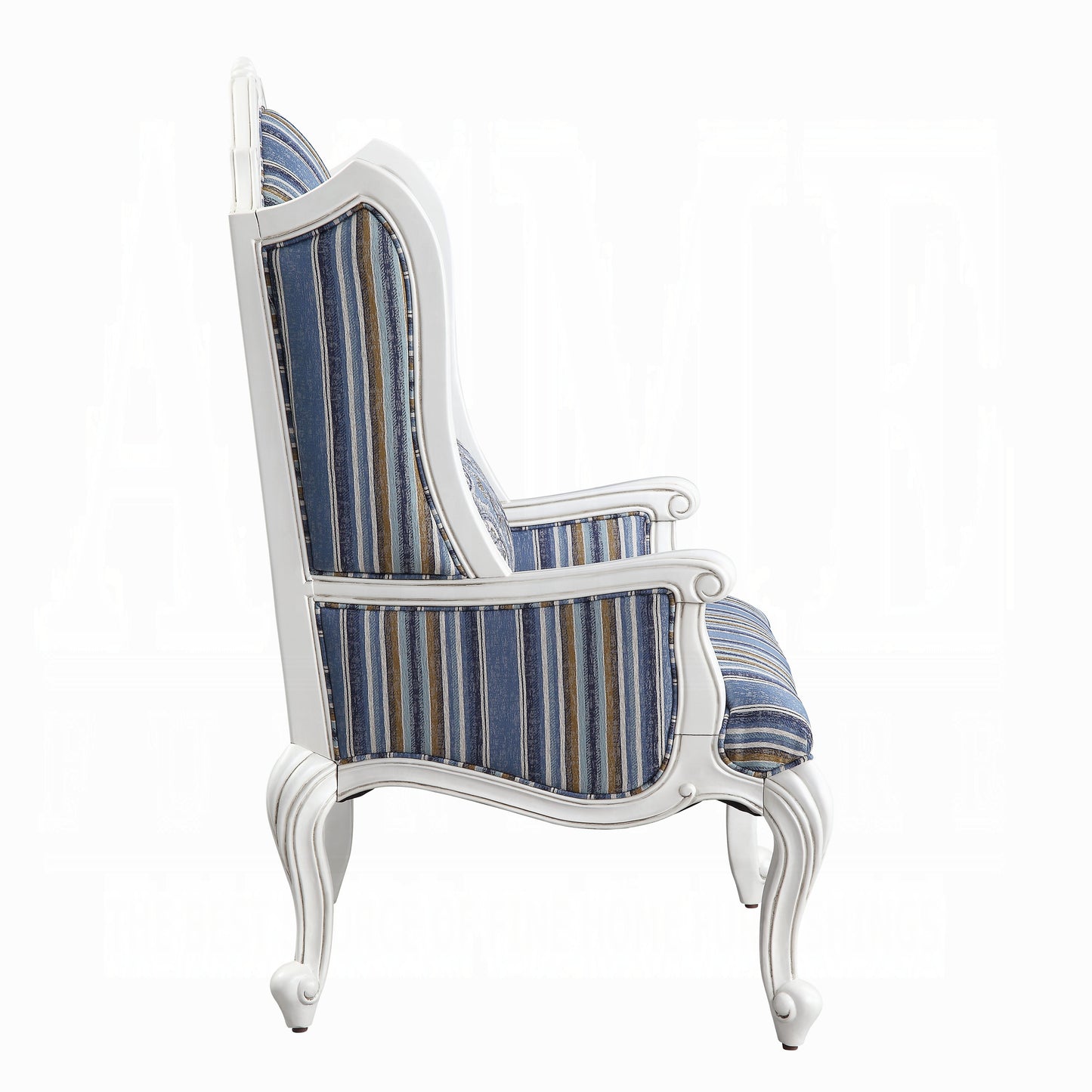 ACME Ciddrenar Collection 3-Piece Living Room Set Include Sofa, Loveseat and Chair, Fabric & White Finish
