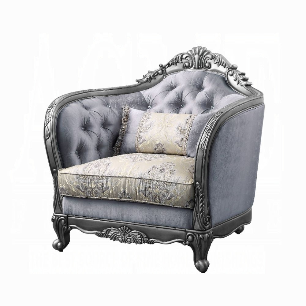 ACME Ariadne Collection 4-Piece Living Room Set Include Sofa, Loveseat, Chair and Coffee Table, Formal Furniture Set