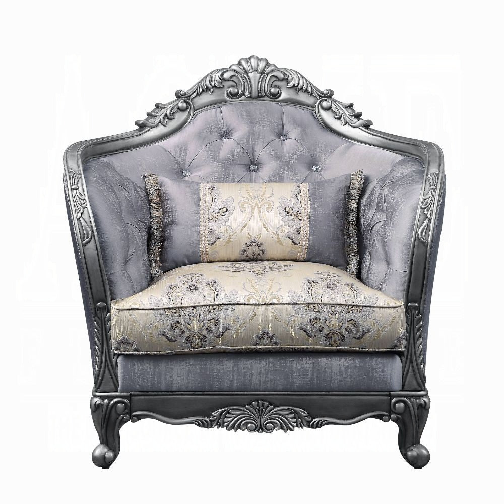 ACME Ariadne Collection 4-Piece Living Room Set Include Sofa, Loveseat, Chair and Coffee Table, Formal Furniture Set