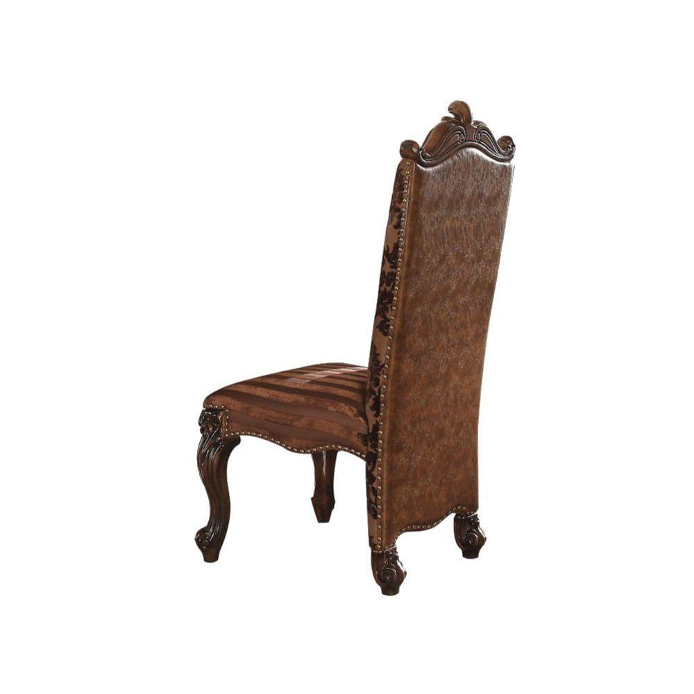 ACME Versailles 10-Piece Luxurious Formal Dining Table Set Cherry Finish 61100