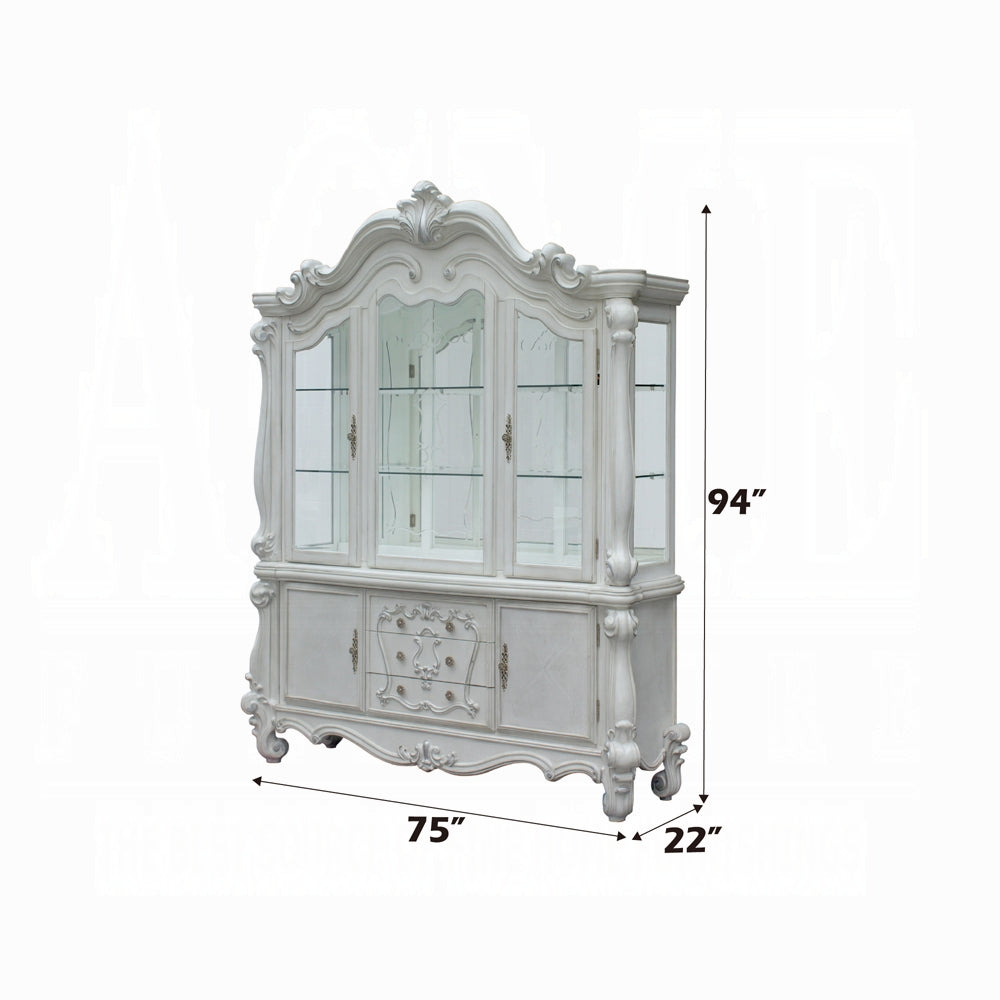 ACME Versailles Buffet & Hutch, Bone White, 61134