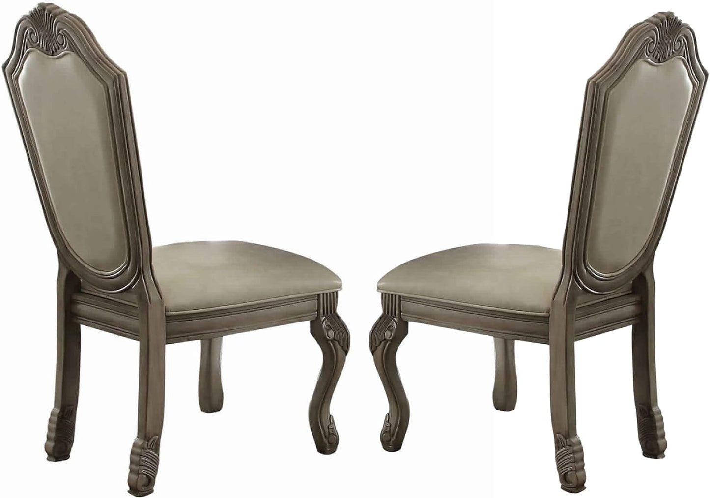 Chateau de Ville Side Chair Antique White Finish, Set of 2