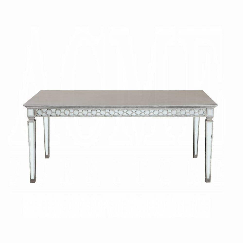 ACME Varian 7-ps Casual Dining Table Set Include 1 Dining Table, 6 Side Chairs, 6 -Person Dining Set