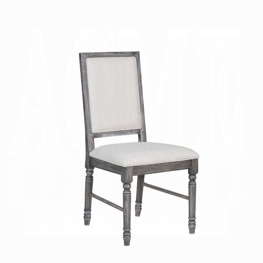 ACME Leventis 7-ps Casual Dining Table Set Include 1 Dining Table, 6 Side Chairs, 6 -Person Dining Set