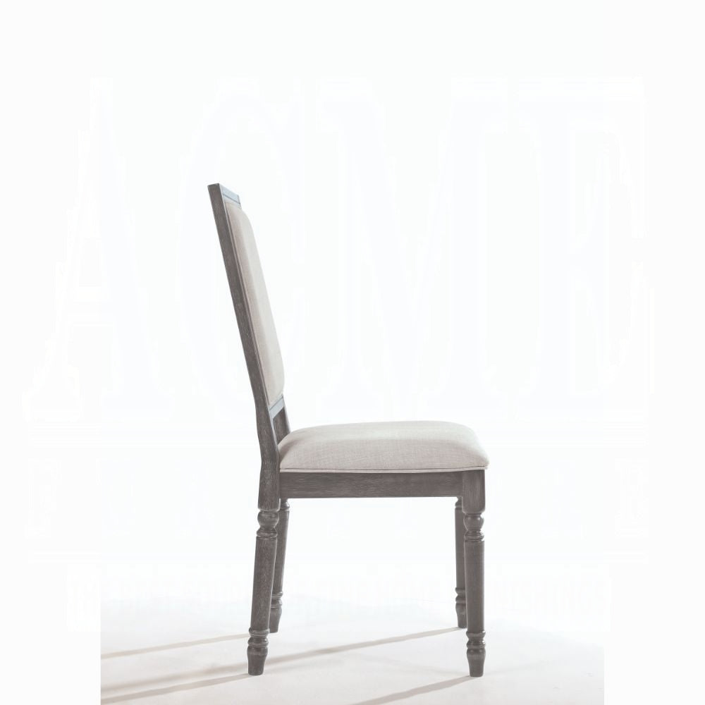 ACME Leventis 7-ps Casual Dining Table Set Include 1 Dining Table, 6 Side Chairs, 6 -Person Dining Set