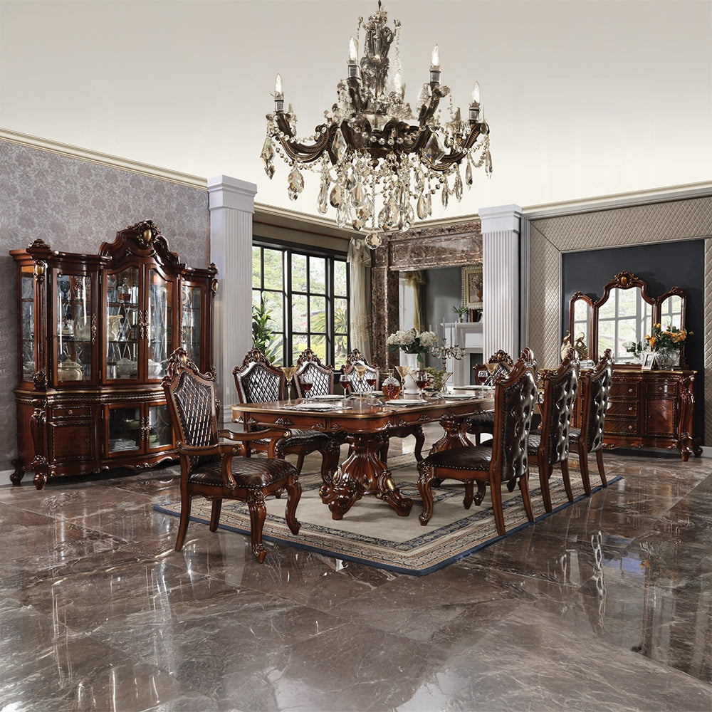 ACME Picardy Buffet & Hutch Honey Oak Finish 68227