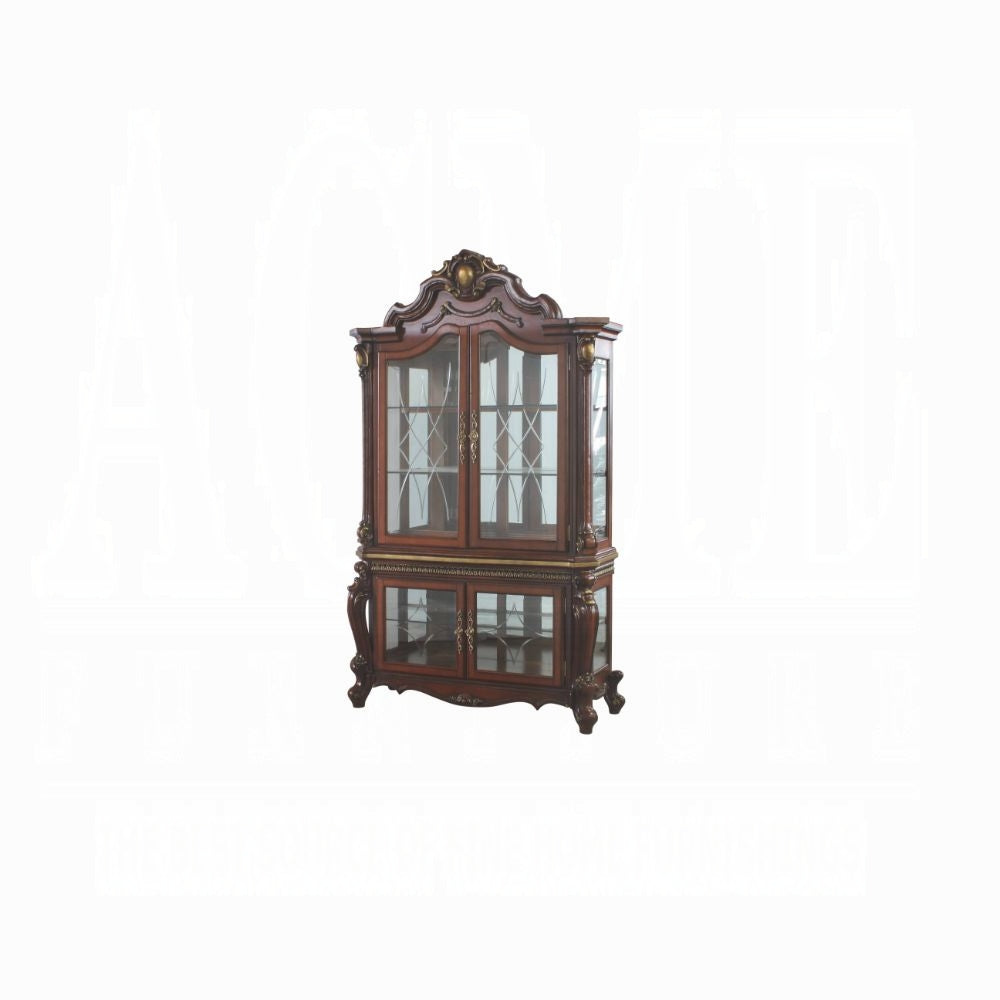 ACME Picardy Curio Honey Oak Finish 68229
