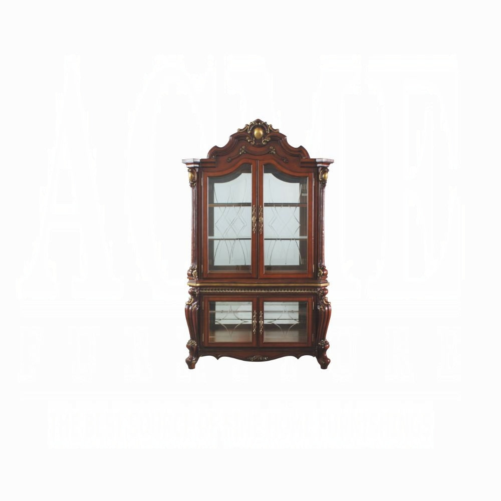ACME Picardy Curio Honey Oak Finish 68229