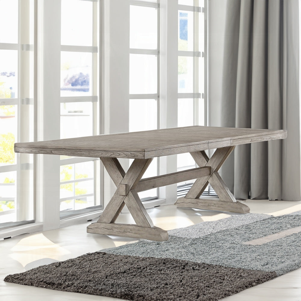 ACME Rocky Kitchen Furniture Set 13pc Casual Dining Table Set Include 1 Extendable Dining Table, 10 Side Chairs and 2 Arm Chairs, 12-Person Dining Table Set, Set for 10-12 People Extendable