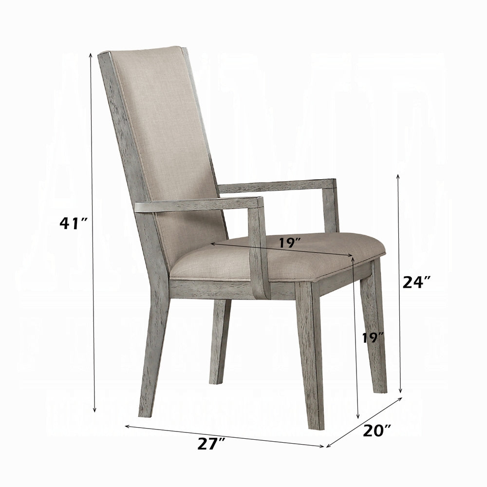 ACME Rocky Kitchen Furniture Set 13pc Casual Dining Table Set Include 1 Extendable Dining Table, 10 Side Chairs and 2 Arm Chairs, 12-Person Dining Table Set, Set for 10-12 People Extendable