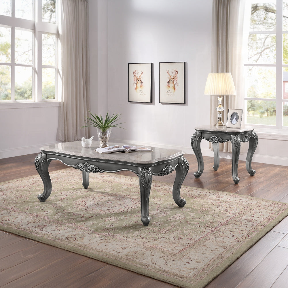 ACME Ariadne Collection 4-Piece Living Room Set Include Sofa, Loveseat, Chair and Coffee Table, Formal Furniture Set