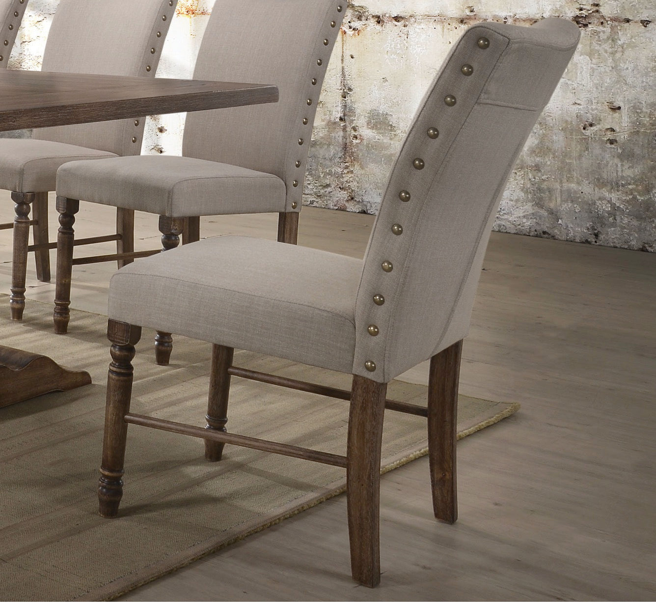 ACME Leventis 9-ps Dining Table Set Includes 1 Dining Table and 8 Side Chairs, Set for 8-Person