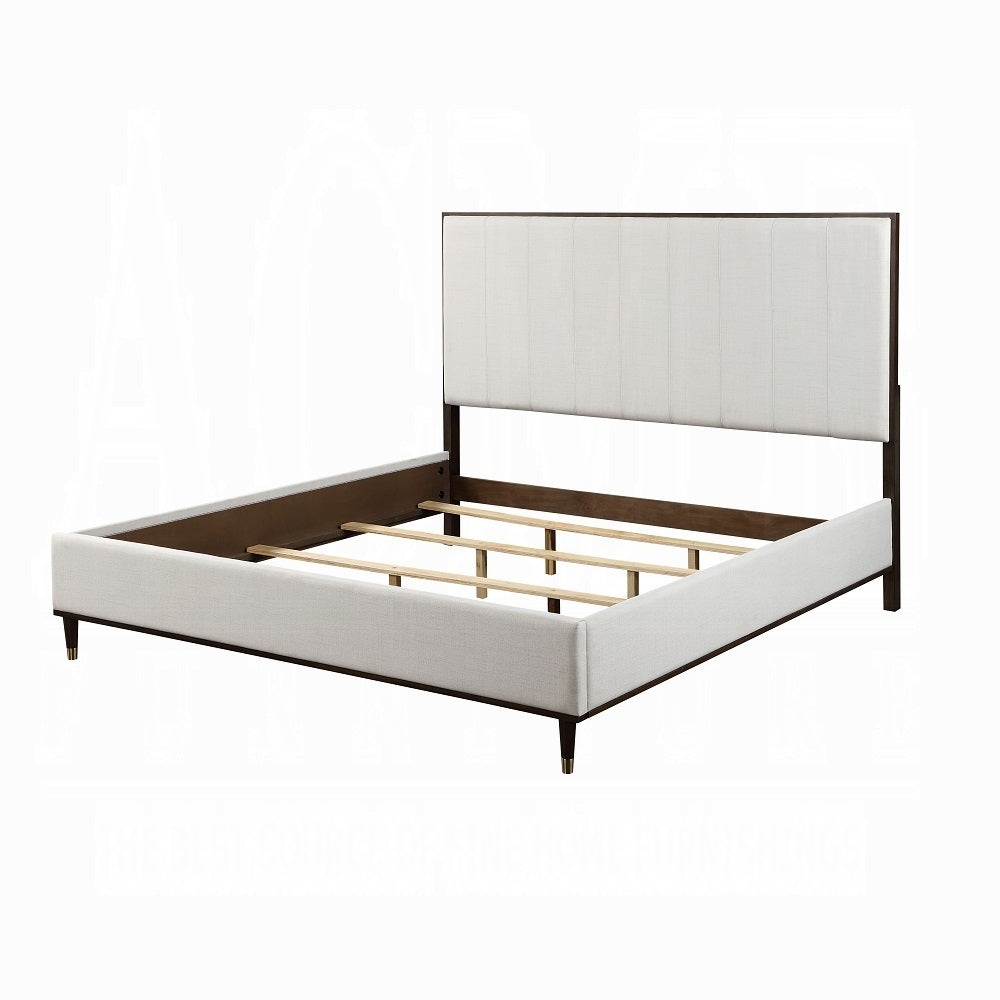 ACME Carena 6-Piece Modern Luxury Bedroom Set Includes Panel Bed, Dresser, Chest, 2x Nightstands and Mirror, Box Spring Required