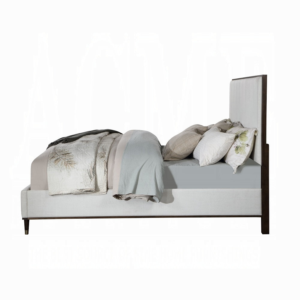 ACME Carena 6-Piece Modern Luxury Bedroom Set Includes Panel Bed, Dresser, Chest, 2x Nightstands and Mirror, Box Spring Required