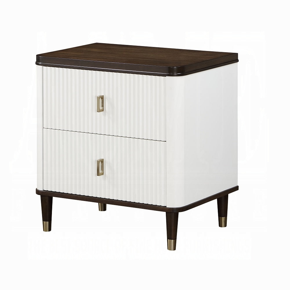 ACME Carena 6-Piece Modern Luxury Bedroom Set Includes Panel Bed, Dresser, Chest, 2x Nightstands and Mirror, Box Spring Required