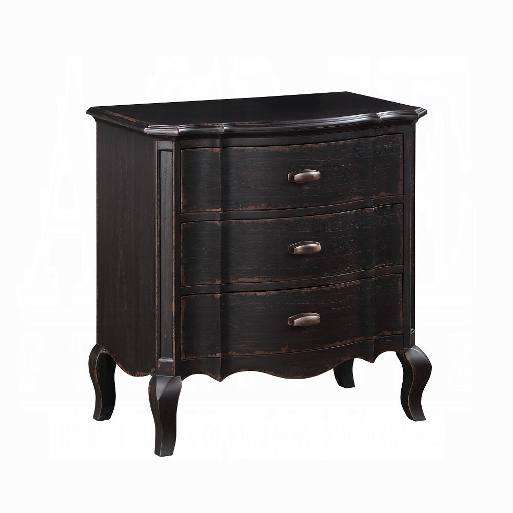 ACME Chelmsford 6-Piece Contemporary Solid Wood Bedroom Set Includes Panel Bed, Assembled Dresser, Assembled Chest, 2xAssembled Nightstand and Mirror, Box Spring Required