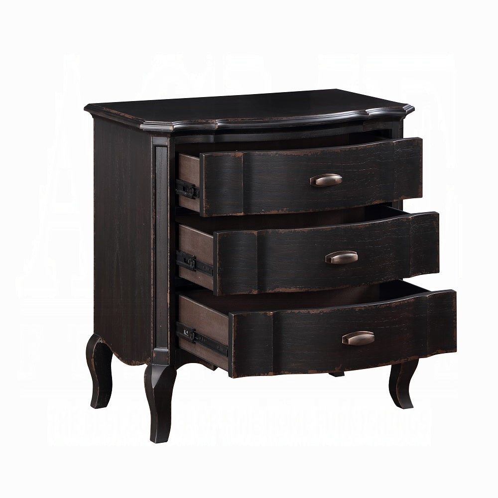 ACME Chelmsford 6-Piece Contemporary Solid Wood Bedroom Set Includes Panel Bed, Assembled Dresser, Assembled Chest, 2xAssembled Nightstand and Mirror, Box Spring Required