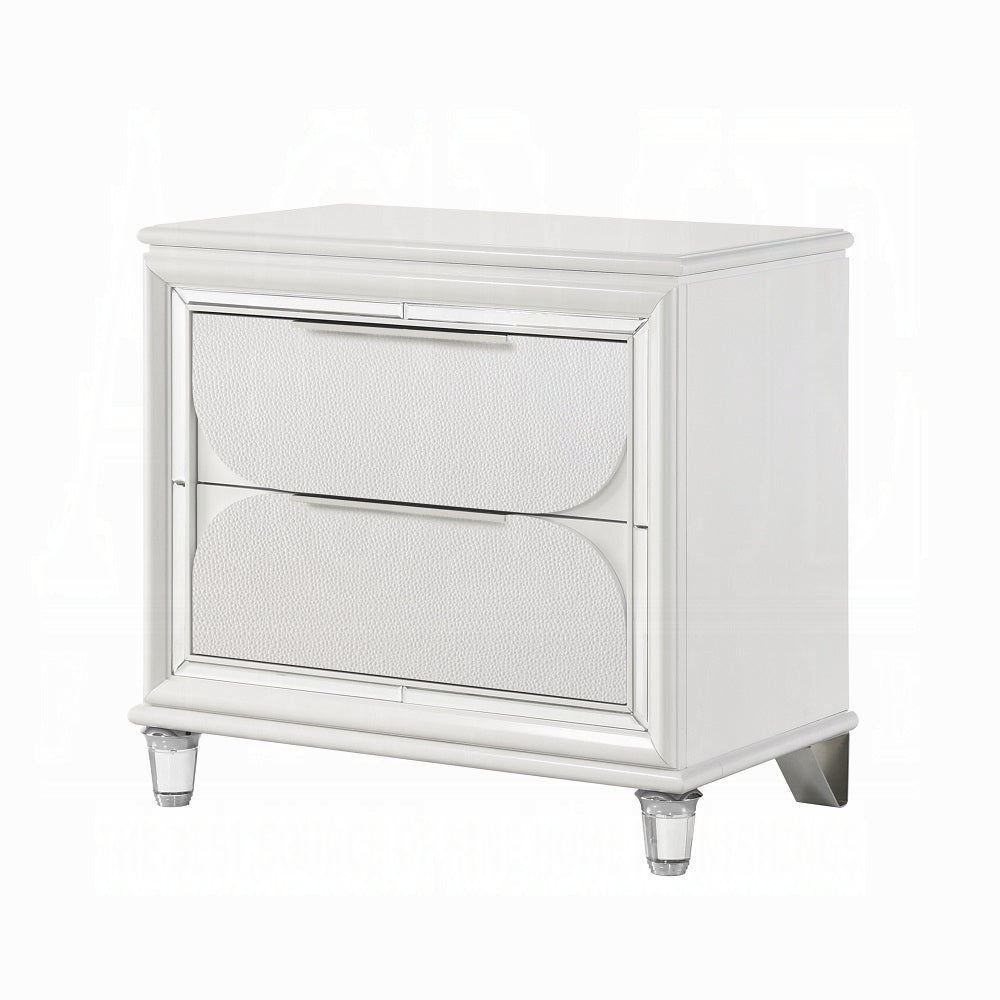 ACME Tarian 6-Piece Modern Luxury Bedroom Set Includes Panel Bed w/Led & Storage, Assembled Dresser, Assembled Chest, 2xAssembled Nightstands and Mirror, Box Spring Not Required