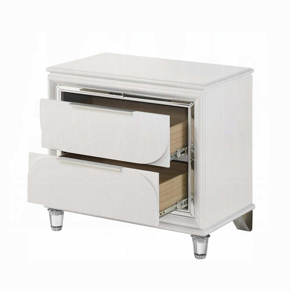 ACME Tarian 6-Piece Modern Luxury Bedroom Set Includes Panel Bed w/Led & Storage, Assembled Dresser, Assembled Chest, 2xAssembled Nightstands and Mirror, Box Spring Not Required