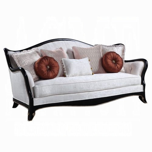 ACME Nurmive Colletion 3-Piece Living Room Set Include Sofa, Loveseat and Chair, Beige Fabric