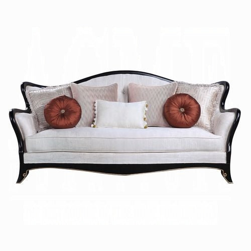 ACME Nurmive Colletion 3-Piece Living Room Set Include Sofa, Loveseat and Chair, Beige Fabric