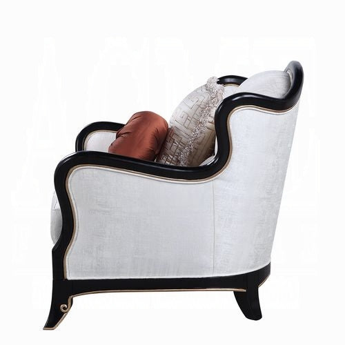 ACME Nurmive Colletion 3-Piece Living Room Set Include Sofa, Loveseat and Chair, Beige Fabric