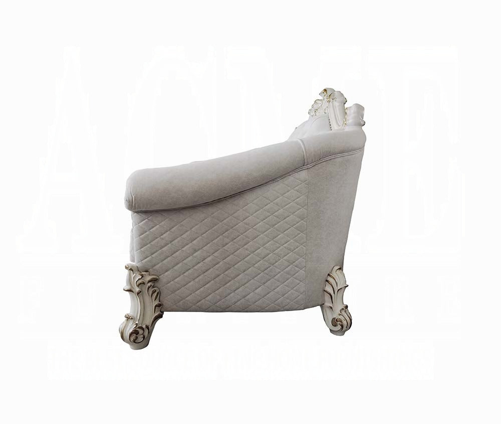 ACME Vendome II Colletion 4-Piece Living Room Set Include Sofa, Loveseat, Chair and Coffee Table, Antique Pearl Finish