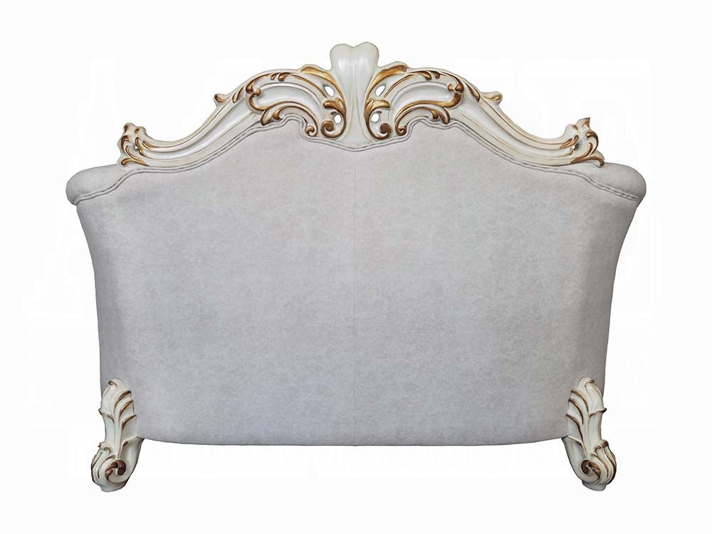 ACME Vendome II Colletion 4-Piece Living Room Set Include Sofa, Loveseat, Chair and Coffee Table, Antique Pearl Finish