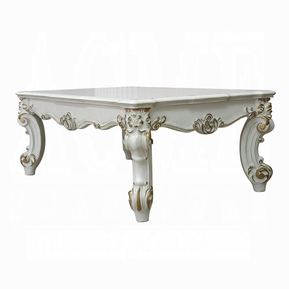 ACME Vendome II Colletion 4-Piece Living Room Set Include Sofa, Loveseat, Chair and Coffee Table, Antique Pearl Finish