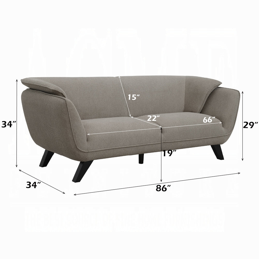 ACME Nayeli Collection 3-Piece Living Room Set Include Sofa, Loveseat and Chair, Brown Linen