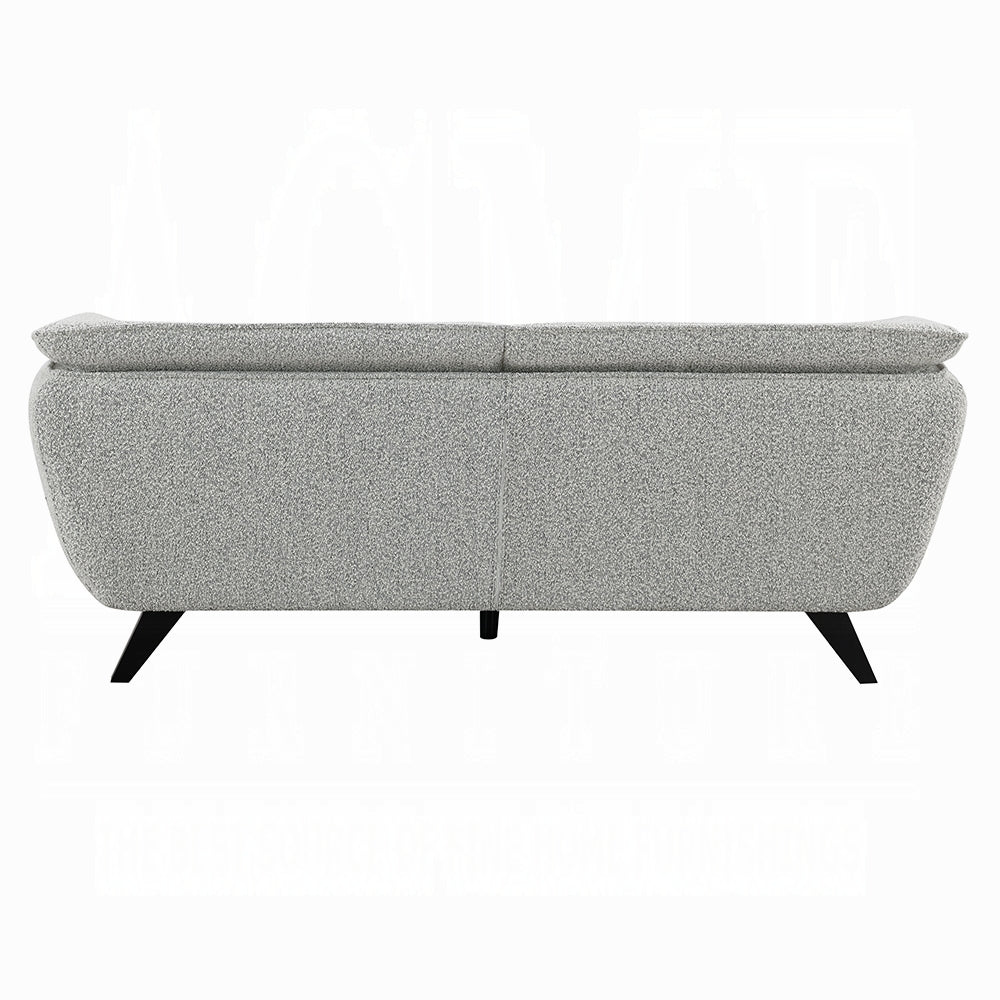 ACME Nayeli 4-Piece Living Room Set Include Sofa, Loveseat, Chair and Coffee Table, Light Gray Boucle