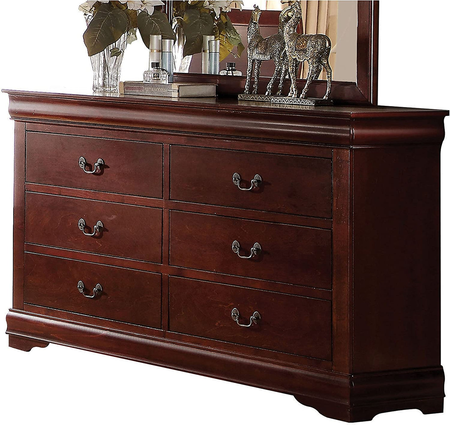 Acme 6-Piece Bedroom Set Bed, Dress, Chest, Mirror and 2 Nightstand