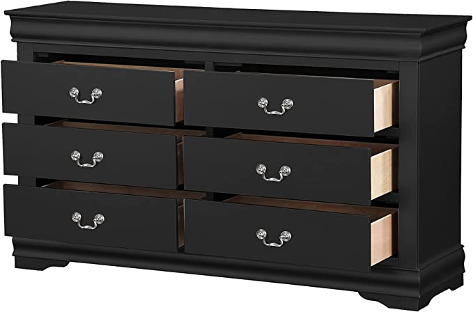 Acme 6-Piece Bedroom Set Bed, Dress, Chest, Mirror and 2 Nightstand