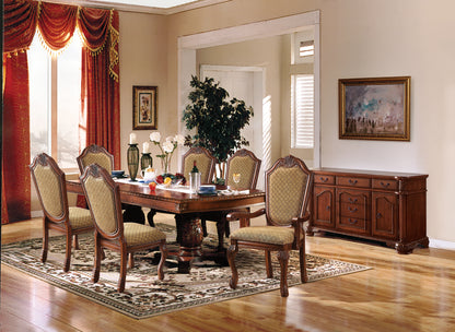 ACME Chateau De Ville 8-Piece Dining Set Include 1 Dining Extension Table, 4 Side Chairs, 2 Arm Chairs and 1 Server