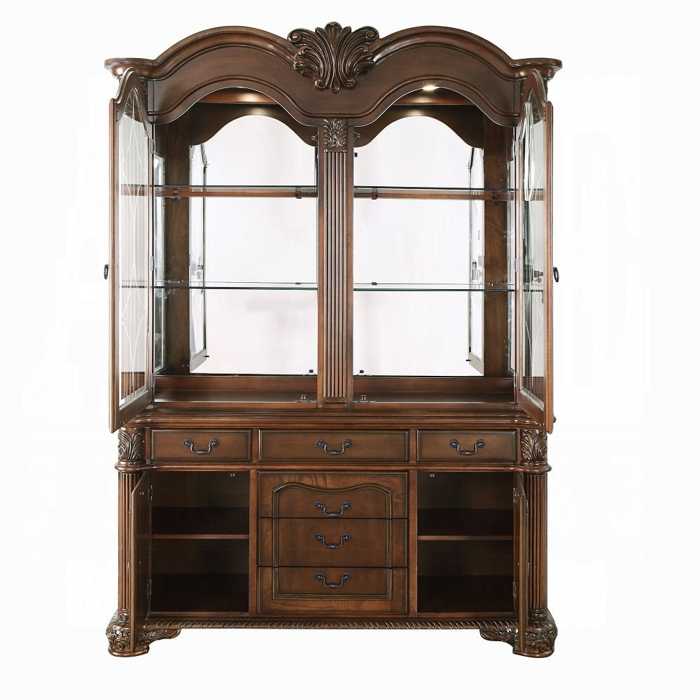 ACME Chateau De Ville 10-Piece Dining Set Include 1 Dining Extension Table, 6 Side Chairs, 2 Arm Chairs and 1 Buffet & Hutch